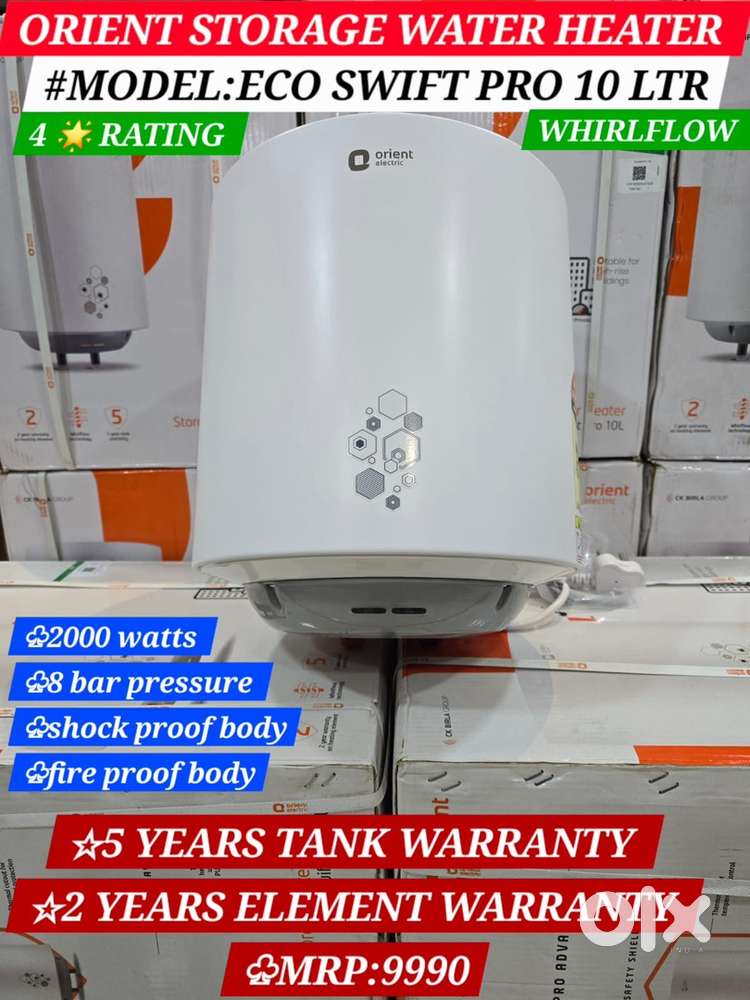 ORIENT GEYESER 10 LITRES GLASS