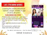 Currently hiring LIVE STREAMER WORK FROM HOME JOBS FOR FEMALES/ MODELS