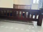 Wooden cot and coir  mattress