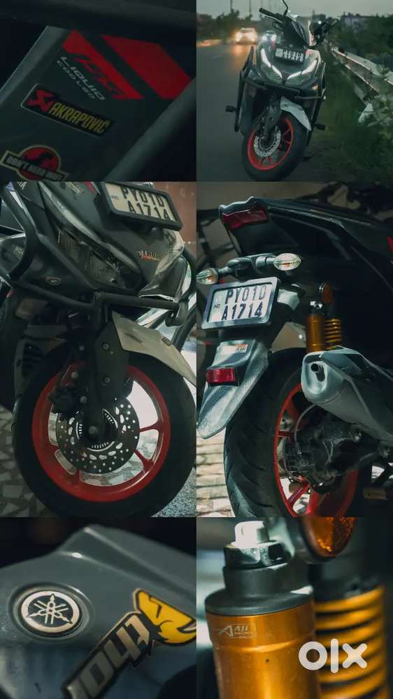 YAMAHA AEROX 155 GREY VERMILION 2023
