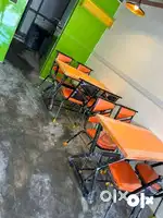 Brand new Cafe restaurant Black orange furniture manufacturer