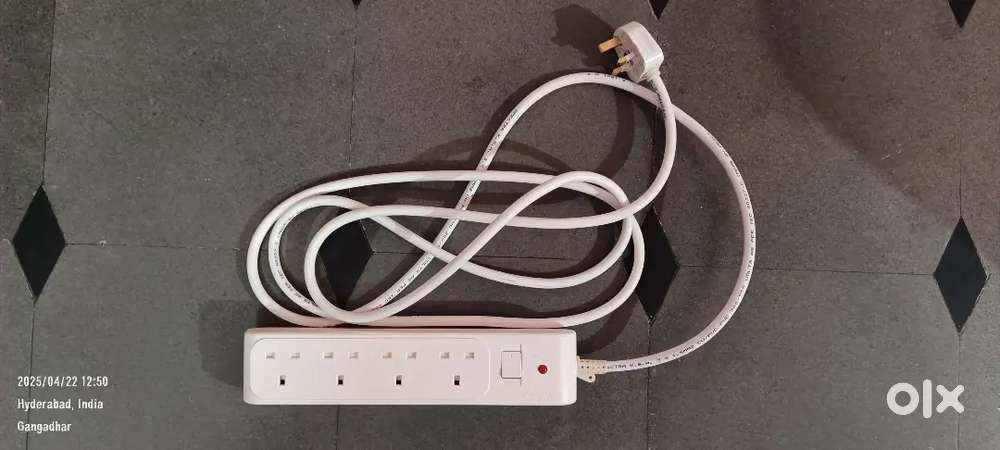 4-Socket UK Plug Extension Board with Power Switch