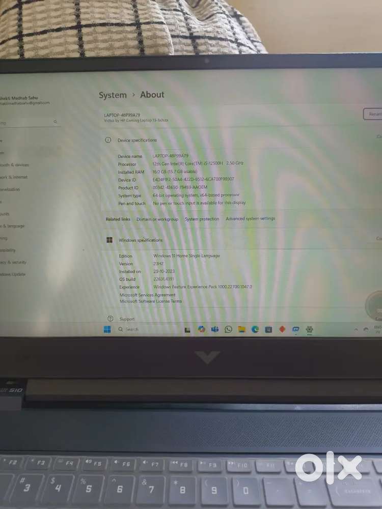 Laptop victus by hp gaming laptop 15-faoxxx