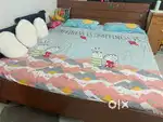 King size Bed & sidetable- with storage