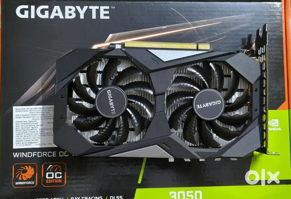 Gigabyte RTX 3050 OC 6 GB with box and 3 years warranty
