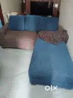 3 seater L shape sofa with good condition with cover