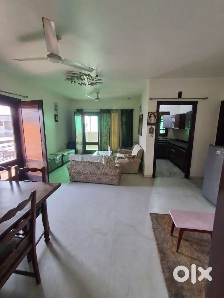Fully furnished 1BHK  AC bed geyser frigh Almira