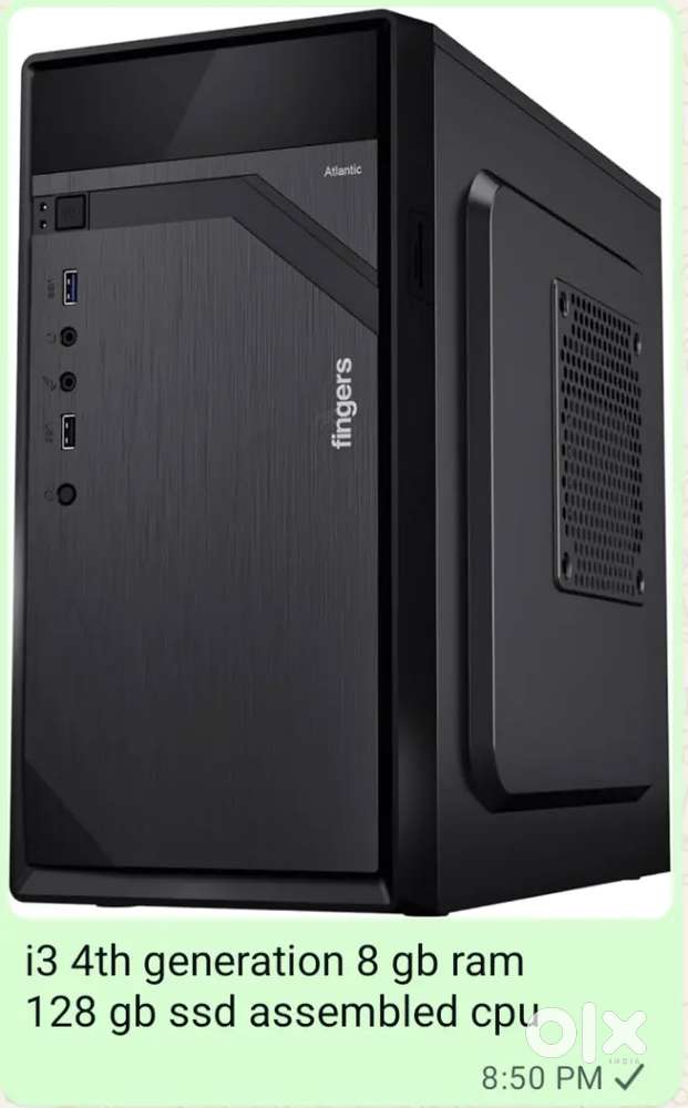 I3 4h generation 128  ssd+8gb ram cpu