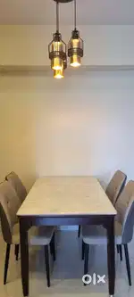 4 seater marble top dining table