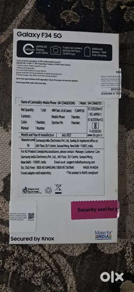 Samsung galaxy f34 5g in best condition