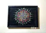 Handmade A4 Mandala Dot Art with Mirror Glass | Unique Wall Decor