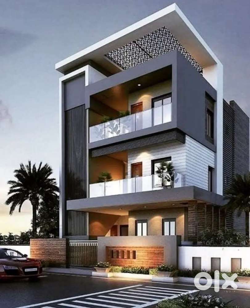 Brand new duplax 4bhk 5A corner doble entry  prime location road touch