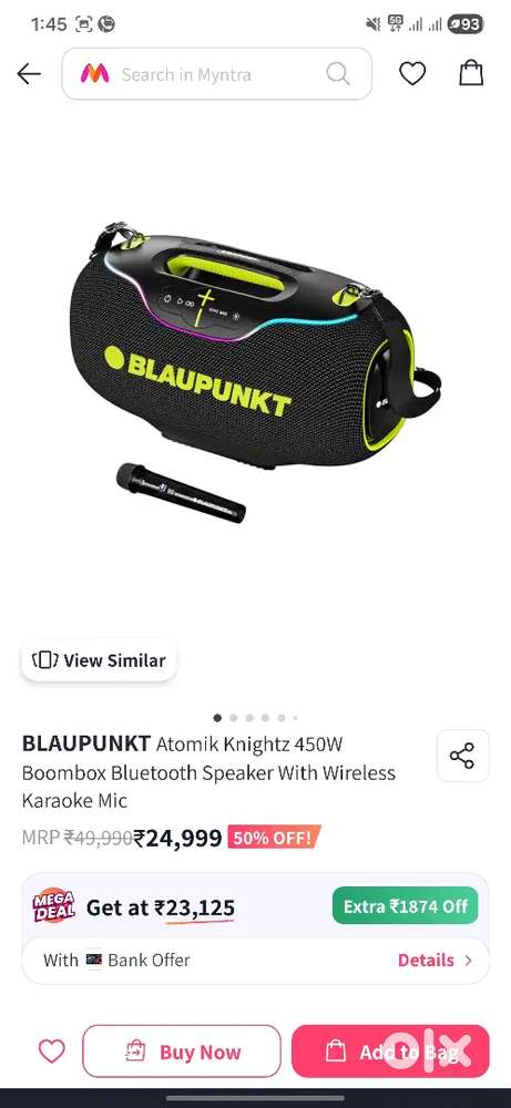 Blaupunkt atomik knightz 45k 450 watt portable speaker