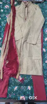 Marriage/engagement manyavar sherwani and half coat for sale