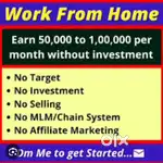 Work from home without investment msg me