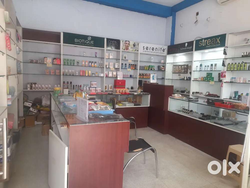 Show room racks and display table, cash counter for sale