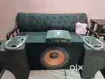 2 chanel amplifier 12 inch woofer 2 owel size original pioneer speaker