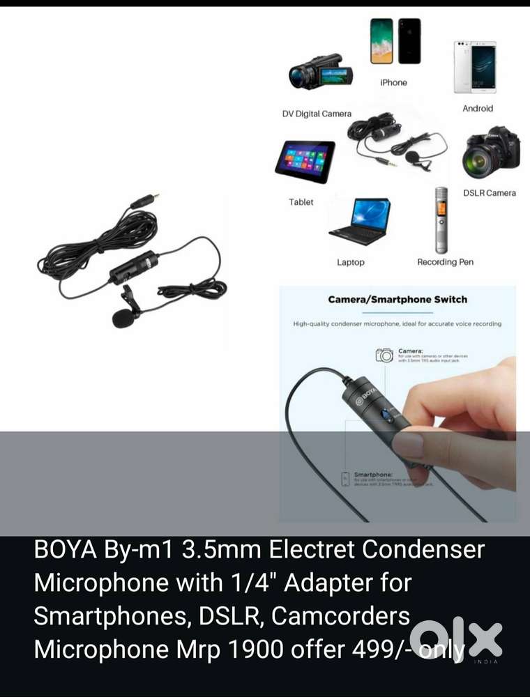 BOYA By-m1 mic microphone Ptron fusion tunes mini wireless kar