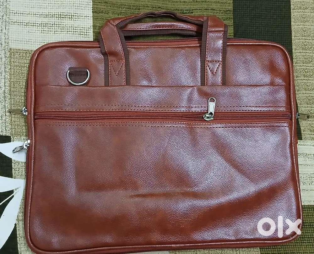 Leather laptop bag