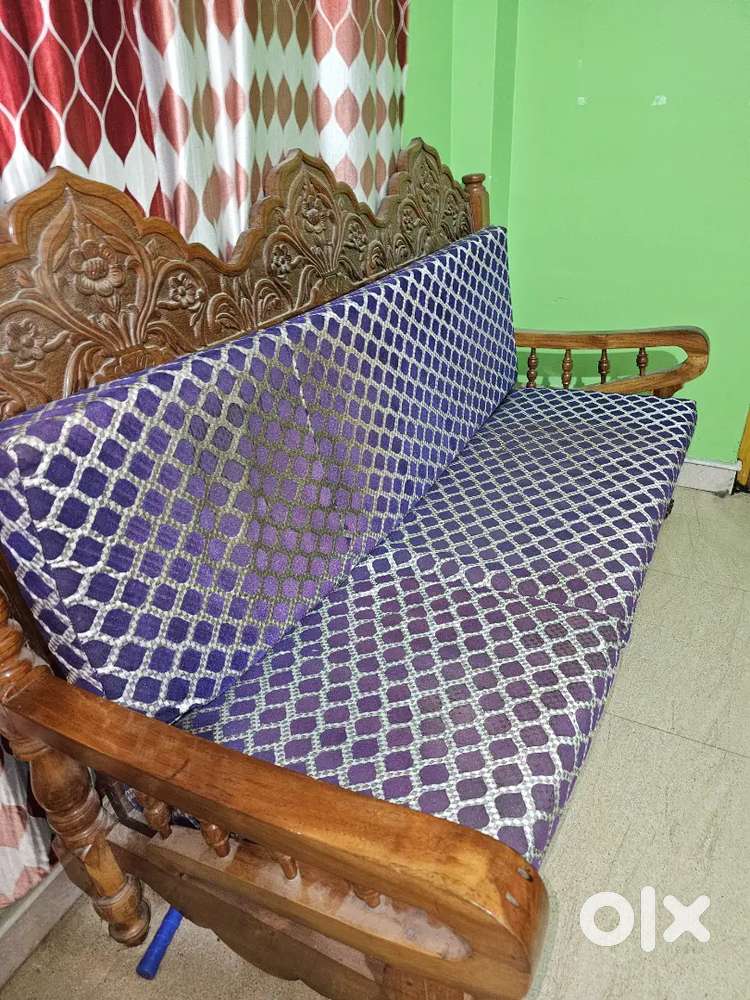 wooden sofa
