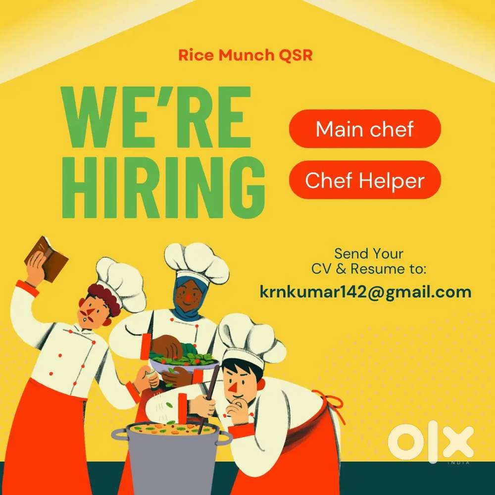 All rounder chef - Indian, Chinese and continental
