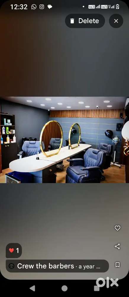 Luxury mans salon or portable price good business and profitable