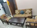5 seater sofa in good condition teak wood without center table