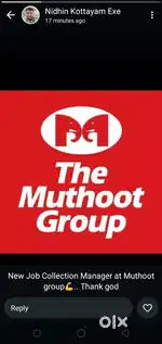Collection Executive for Muthoot Finance for changanassery location