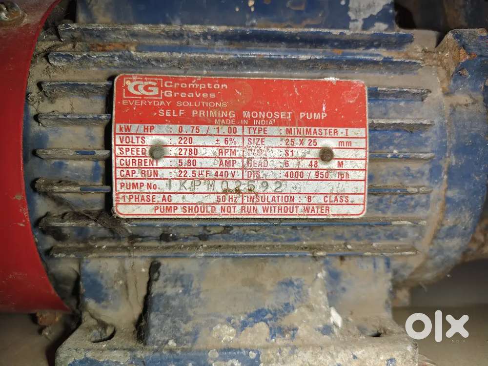 Cromton motor 1.0hp.