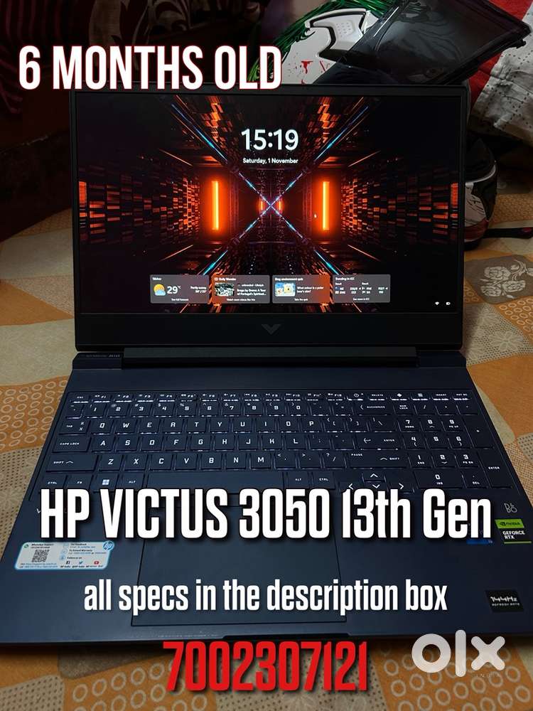 HP Victus i5 13th Gen  RTX 3050 6GB  16GB RAM  6 Months Old