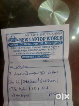 Lenovo ideapad i7 laptop