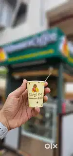 Coffee and tea shop in metro station. S