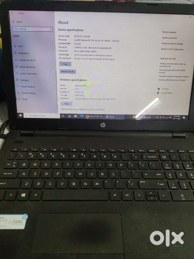 HP Laptop Intel(R) processor