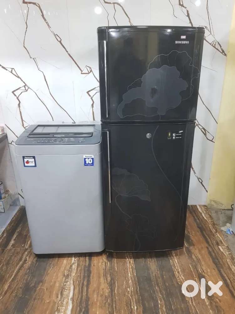 Panasonic top load fully automatic washing machine and refrigerator