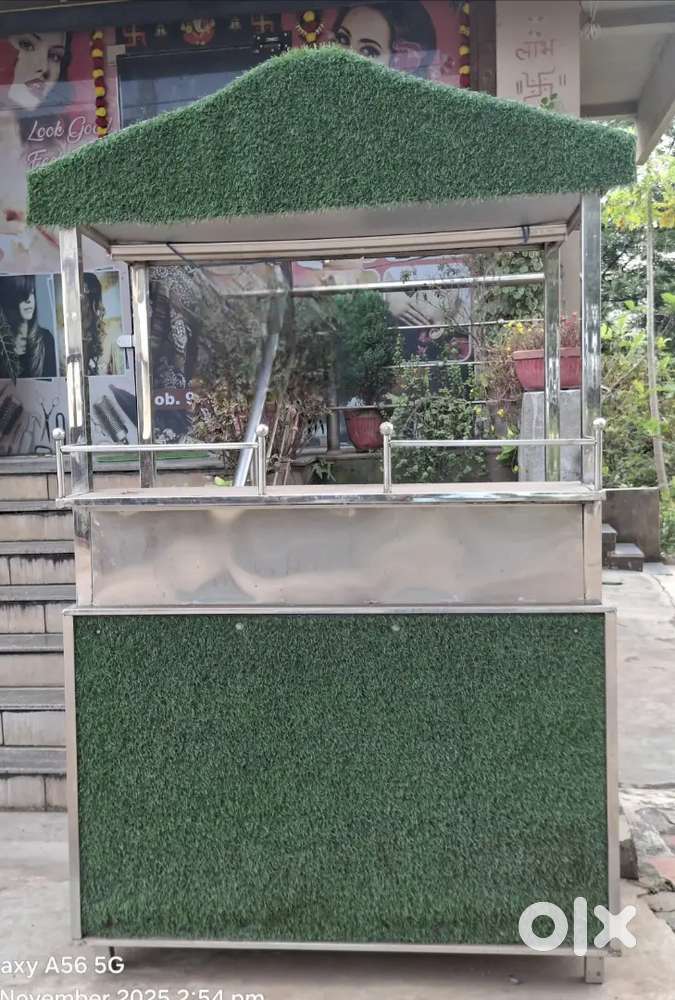 चाय एवं नाश्ता के लिए स्टेनलेस स्टील का स्टॉल नया बिना उपयोग किया हुआ