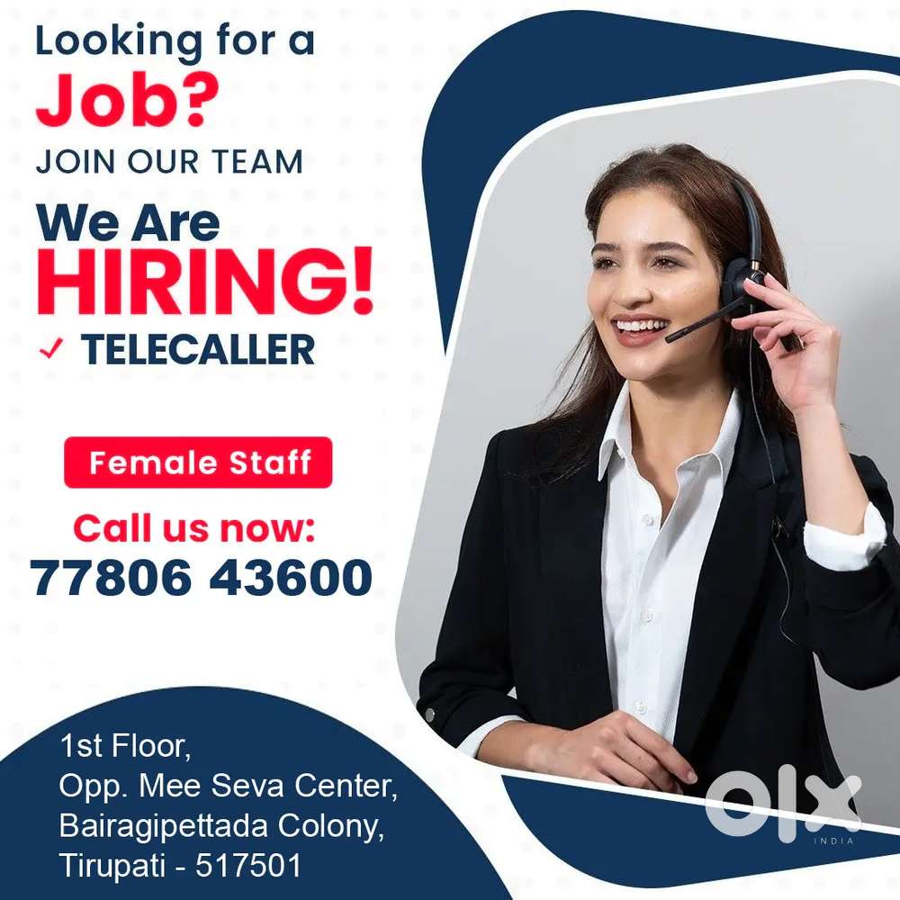 Wanted experienced lady telecaller for banking, 10AM to 5.30PM