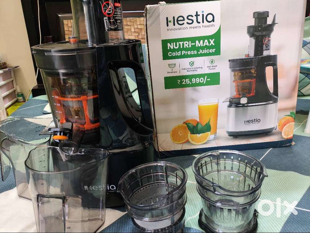 Hestia Nutri-Max Cold Press Juicer, 240 W, 3 Strainers