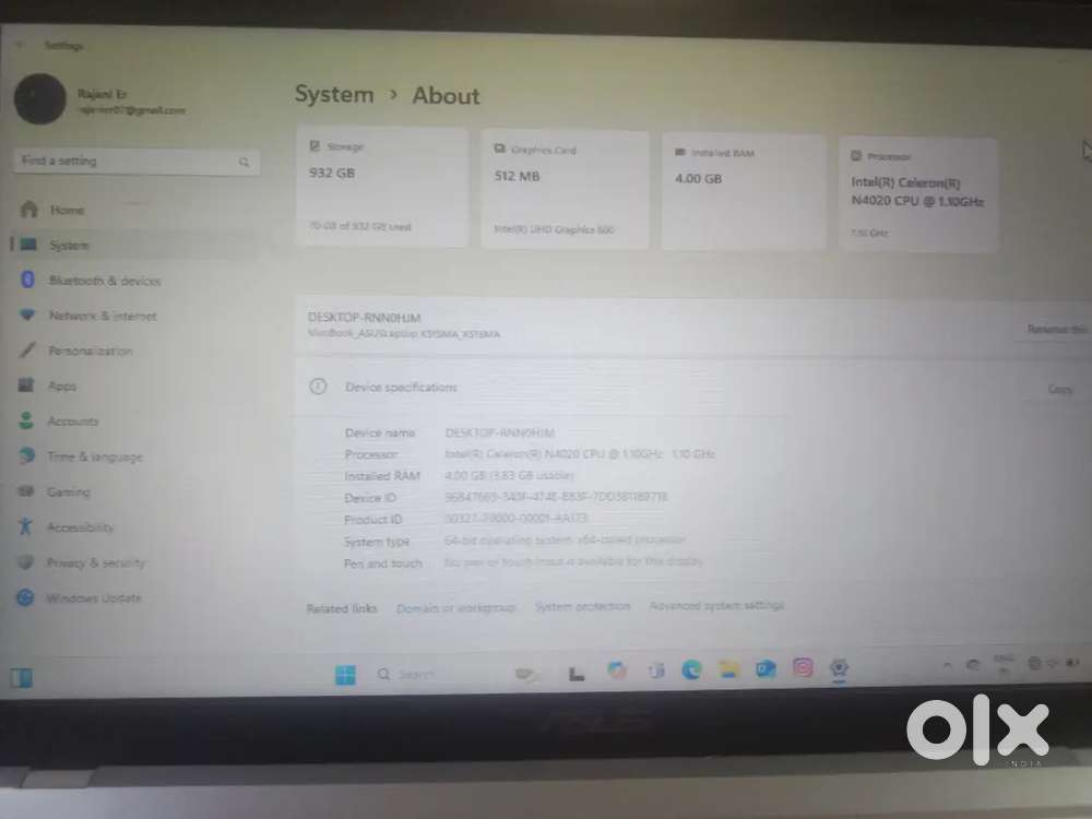 Lap top selling