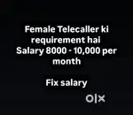 Telecaller Job for Girls