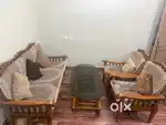 Sagwan Sofa With TeaTable