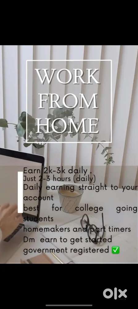 Work 2-3 hours daily , no laptop required, government registered