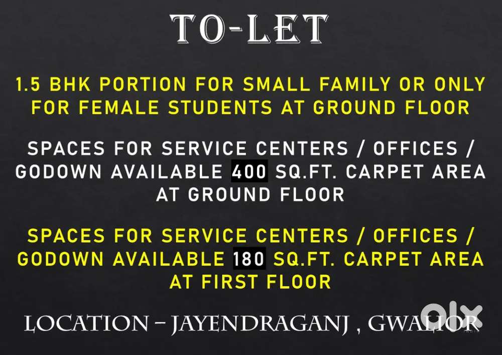Fully Furnished Office, Portion For Family / Girls F730 F777 F4859