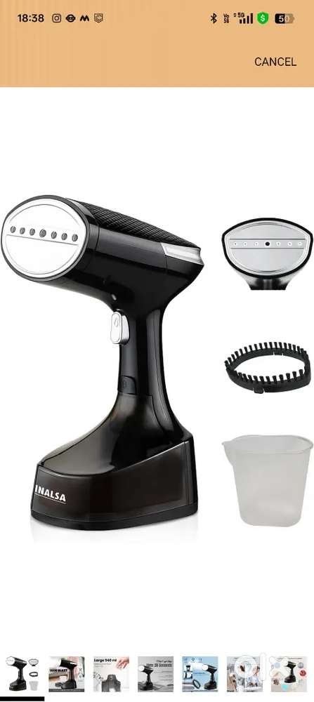 INALSA Garment Steamer – Brand New  Unused  1-Year Warranty