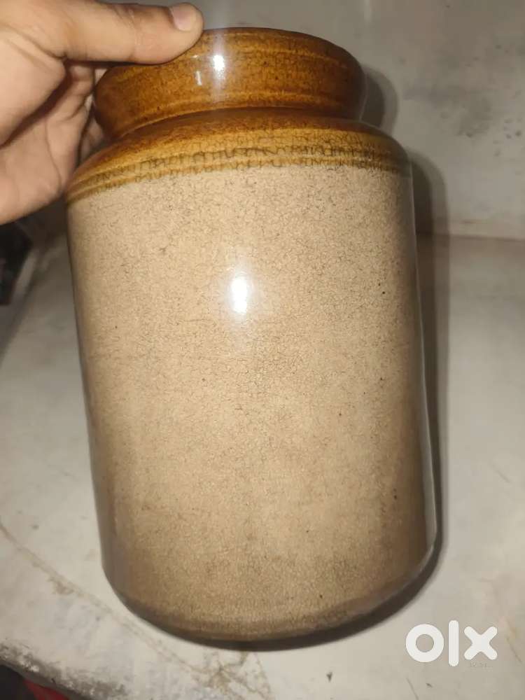 Handmade pickle jar 4L + yellow Stone bowl 2.5L