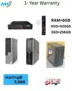 Keyboard Mouse  Ram - 8GB DDR3  Hard Disk - 500GB  Cash on home delive