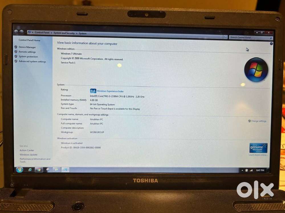 TOSHIBA Satellite C640