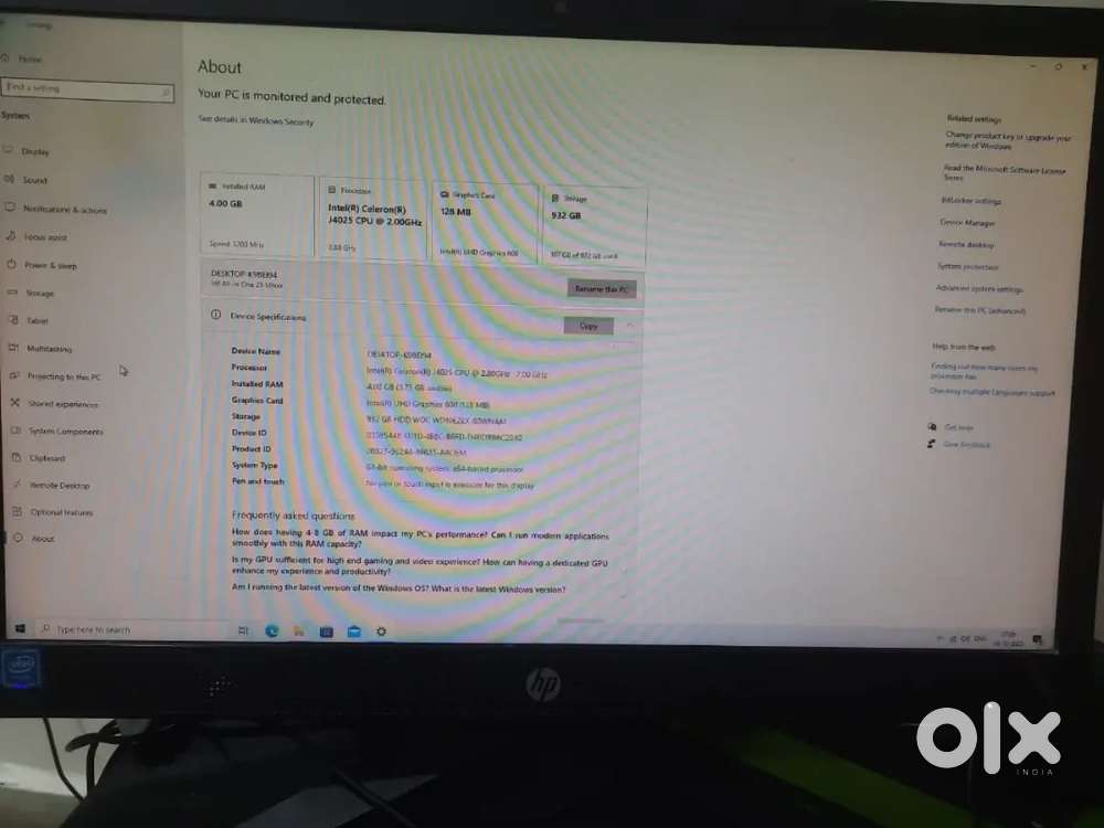 Desktop and Keyboard