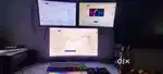 PC Zebronics 3 screen (1 Curved Screen) along with HP CPU for sell