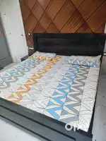 Wooden double bed