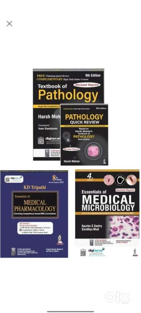 2nd year MBBS books(Harsha Mohan,KDTripathi and apurba Sastry Sandhya)